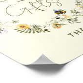 Poster Symbole fleur sauvage de Fête des mariées d'abeill (Coin)