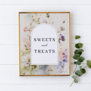 Poster SYMBOLE Fleur sauvage Rustique Aquarelle