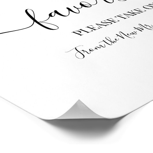 Poster Symbole Fleurs Aquarelles Mariage Douche (Coin)