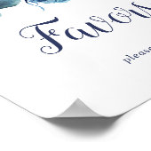 Poster Symbole Fleurs Blanches Classiques Faveurs Mariage (Coin)