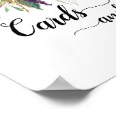 Poster Symbole floral Améthyste violet Cartes et cadeaux (Coin)