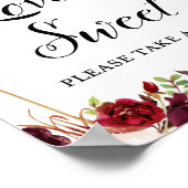 Poster SYMBOLE Floral Boho Bourgogne 8x10" (Coin)