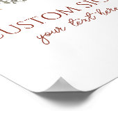 Poster Symbole floral Brown foncé de Bourgogne (Coin)