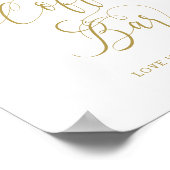 Poster Symbole Floral Pink Gold Calligraphy Coffbar (Coin)