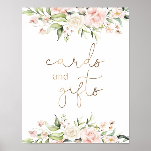Poster Symbole Florals et verdure Cartes et cadeaux (Devant)