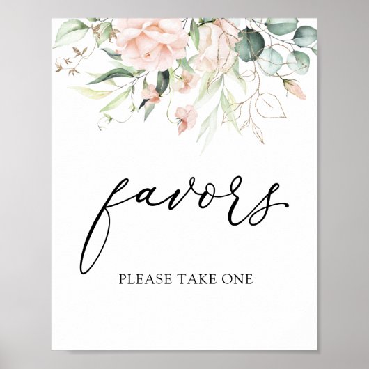 Poster Symbole Flore Bleu Vert Faveur (Devant)