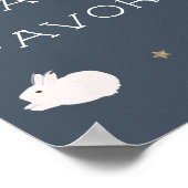 Poster Symbole Flying Bunny Baby shower Lady Favors (Coin)