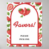 Poster Symbole Fraise Berry Baby shower sucré (Devant)