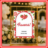 Poster Symbole Fraise Berry Baby shower sucré