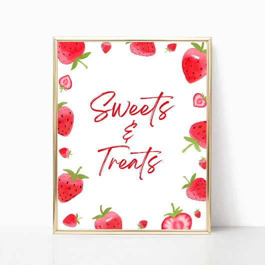 Poster SYMBOLE Fraise Berry Sweet Sweet Sweet Sweet Trait