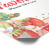 Poster Symbole Fraise Berry Sweet Watercolor (Coin)