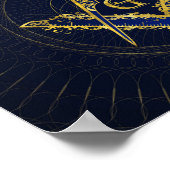 Poster Symbole franc-maçonnerie Carré et Compass (Coin)