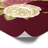 Poster Symbole funéraire de la fête de la vie en or rouge (Coin)