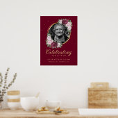 Poster Symbole funéraire de la florale rouge (Cuisine)