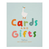 Poster Symbole Garçons Silly Goose 2e Anniversaire Cartes (Devant)