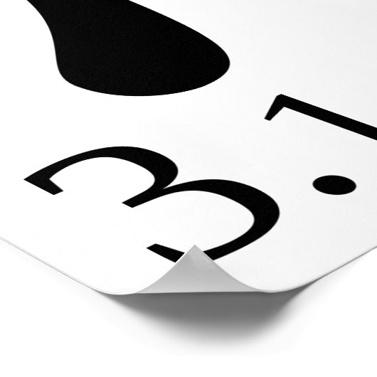 Poster Symbole géant "Pi" & 3.14... (Coin)