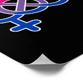 Poster Symbole genre de bisexualité (Coin)