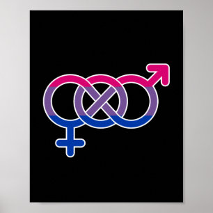 Poster Symbole genre de bisexualité