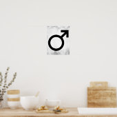 Poster Symbole genre masculin (Cuisine)