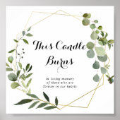 Poster Symbole géométrique Gold Tropical Cette bougie Brû (Devant)