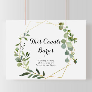 Poster Symbole géométrique Gold Tropical Cette bougie Brû