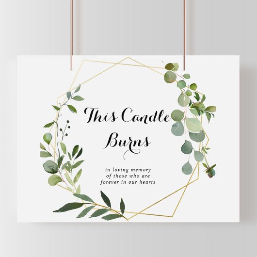 Poster Symbole géométrique Gold Tropical Cette bougie Brû