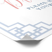 Poster Symbole Gingembre rose vif Jar Chinoiserie Bébé Bo (Coin)