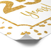 Poster Symbole Gold Confetti Party 25 ans (Coin)