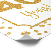 Poster Symbole Gold Confetti Party de 40 ans (Coin)