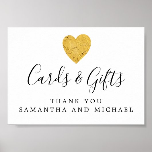 Poster Symbole Gold Foil Cartes de mariage et cadeaux (Devant)