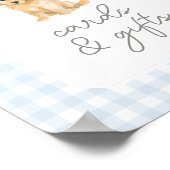 Poster Symbole Golden Retriever Baby shower cartes et cad (Coin)