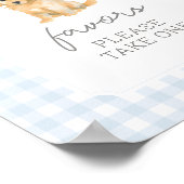 Poster Symbole Golden Retriever En vichy Baby shower Fave (Coin)