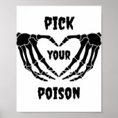 Poster Symbole Gothique Choisissez votre poison Halloween (Devant)