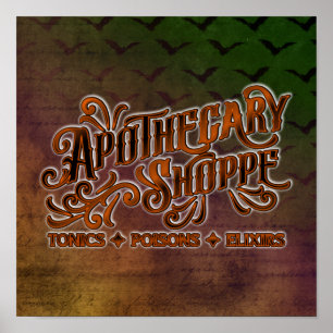 Poster Symbole gothique d'Halloween Shoppe