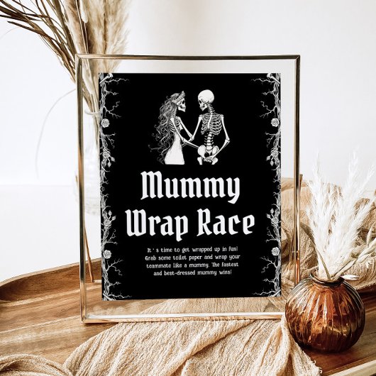 Poster Symbole gothique Halloween Skeleton Mummy Wrap