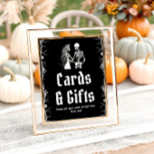 Poster Symbole gothique Halloween squelette Cartes et cad