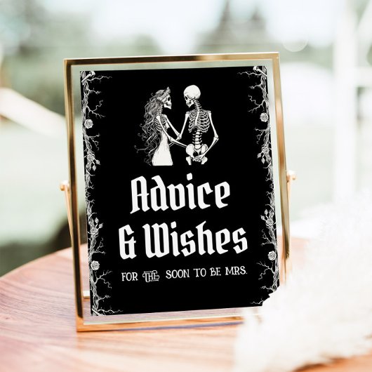 Poster Symbole gothique Halloween Squelette Conseils et V