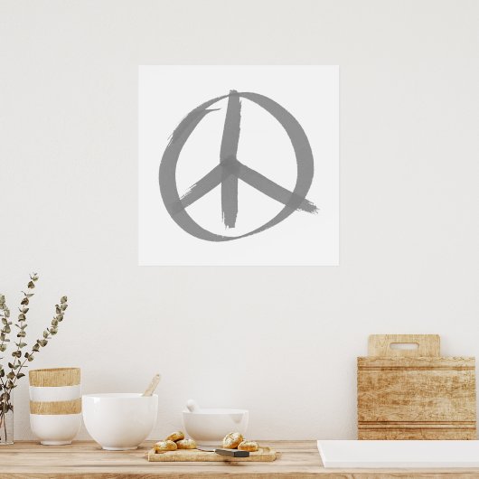 Poster Symbole gris de paix (Cuisine)
