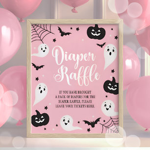 Poster SYMBOLE Halloween Baby shower Déchets Raffle Fille