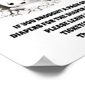 Poster Symbole Halloween Boy Baby shower Ghost Diaper (Coin)