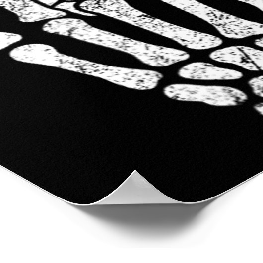 Poster Symbole Halloween Rock Hand Sign Skeleton Rock N R (Coin)