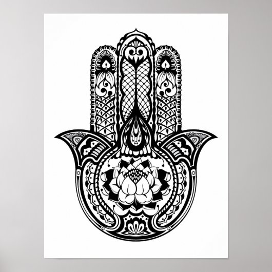 Poster Symbole Hamsa inspiré 2 (Devant)