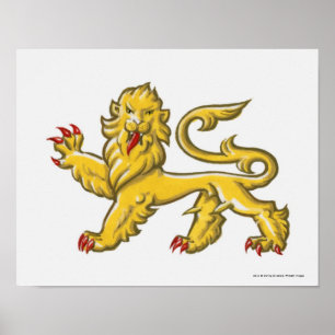 Poster Symbole héraldique de l'état de lion gardant