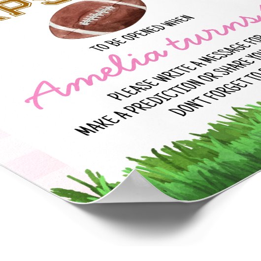 Poster Symbole heure d'anniversaire de la fillette de foo (Coin)