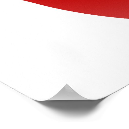 Poster Symbole hindou rouge Om Aum Devanagari Calligraphi (Coin)