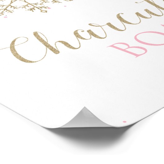 Poster Symbole hivernal Pink Snowflake Charcuterie (Coin)