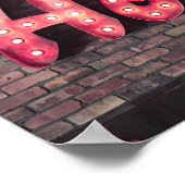 Poster Symbole Hola espagnol Hello Neon (Coin)