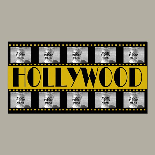 Poster Symbole hollywoodien Film Reel Photo Collage