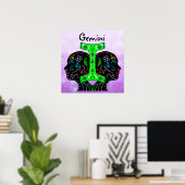 Poster Symbole Horoscope Gemini Main Drag (Bureau à domicile)