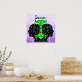 Poster Symbole Horoscope Gemini Main Drag (Cuisine)